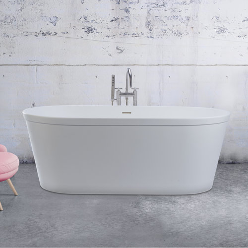 MTI Baths MTI Blake Freestanding Air BathTub White/Gloss 66X32X22.5 Wayfair